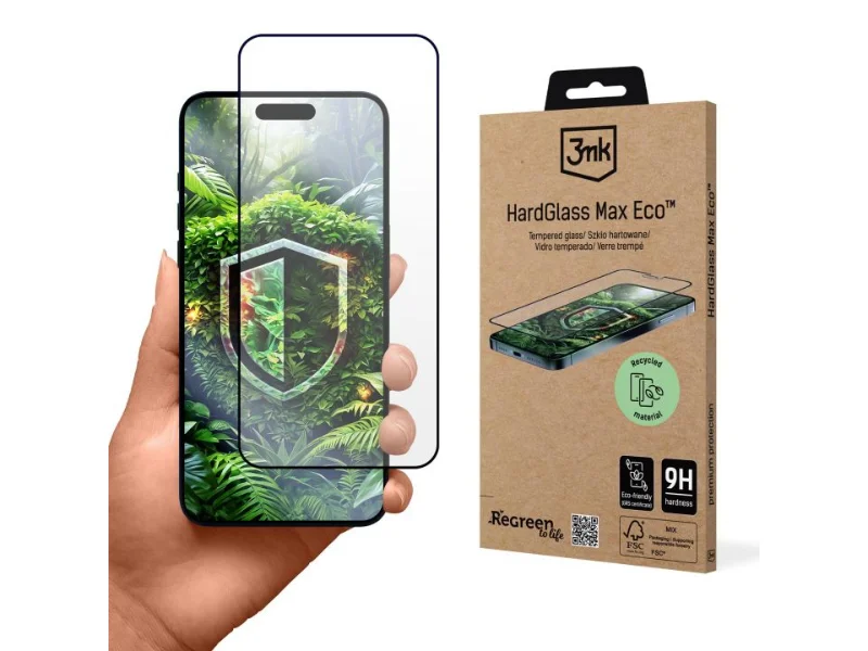 Vidro temperado 3mk iPhone 16 Pro HardGlass Max Eco