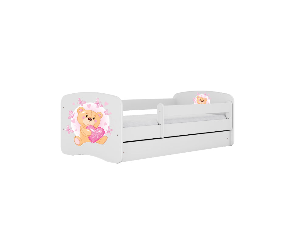 Cama 160 x 80 cm Kocot Kids com gaveta BabyDreams Teddybear Butterflies White