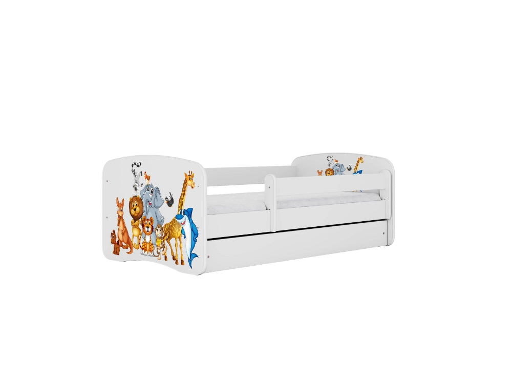 Cama 160 x 80 cm Kocot Kids com gaveta BabyDreams Animals White