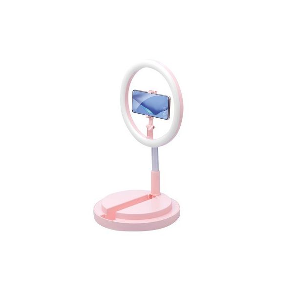 Suporte para Telemóvel Ring Light One Leg Stand 12" Rosa - 5903396124594