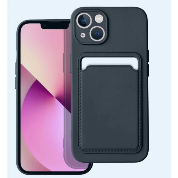 Forcell Capa Card Preta para iphone 13