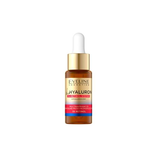 Eveline Cosmetics Bio Hyaluron 3x Retinol System Sérum Anti-Rugas de Noite 18ml
