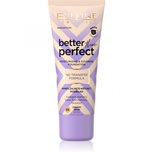 Eveline Better Than Perfect Base Corretora de Imperfeições com Efeito Hidratante Tom 05 Creamy Beige Neutral 30ml