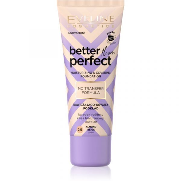 Eveline Cosmetics Better Than Perfect Base Corretora de Imperfeições com Efeito Hidratante Tom 2.5 Almond Beige Warm 30ml