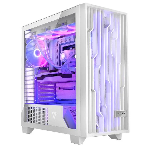 Modecom Volcano Perun Apex ARGB Vidro Temperado White