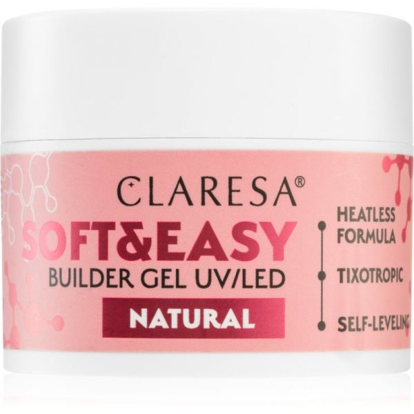 Claresa Soft&easy Builder Gel Primer em Gel para Unhas Tom Natural 45 g