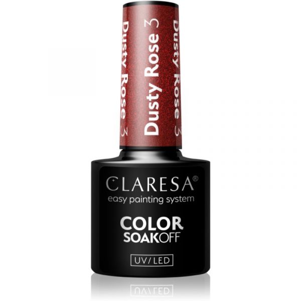 Claresa Soakoff UV/LED Color Dusty Rose Verniz de Gel para Unhas Tom 3 5g