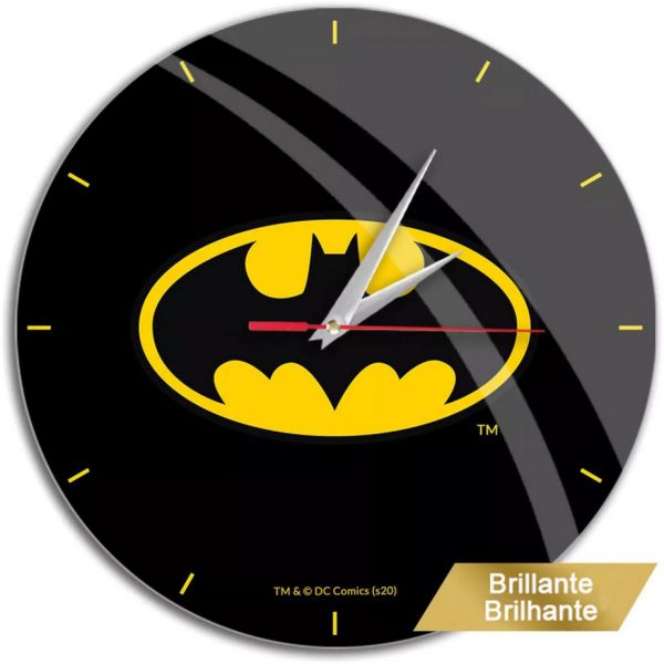 Relógio de Parede Batman (Preto Brilhante)