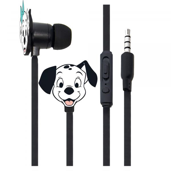 ERT Group Auriculares Dálmatas Branco com Microfone Jack 3.5mm