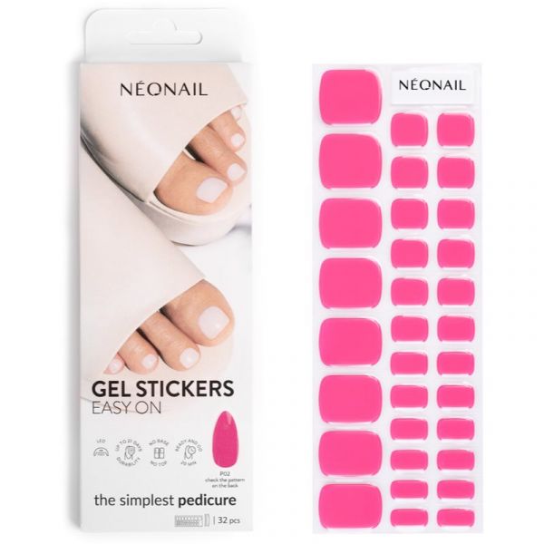Neonail Easy On Gel Stickers Autocolantes para Unhas para Pés Tom P02 32 Un.