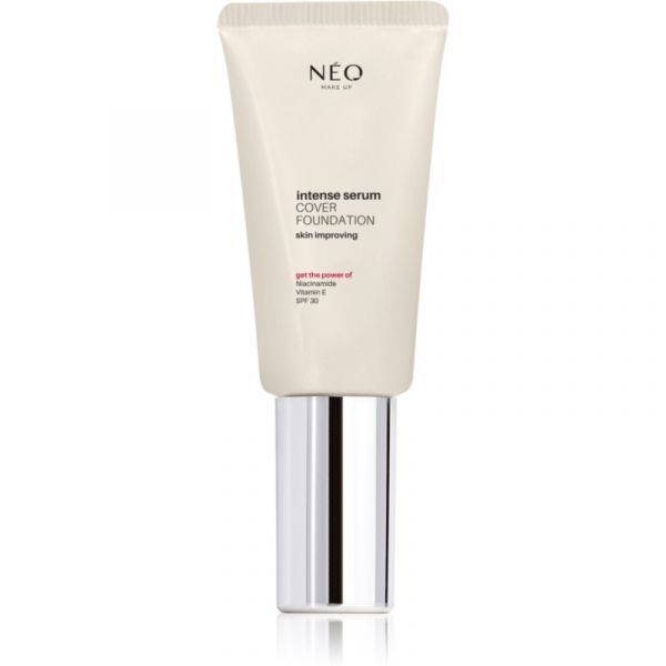 Neo Make Up Intense Sérum Cover Foundation Base para um Acabamento Natural SPF 30 Tom 01 Porcelain 30ml