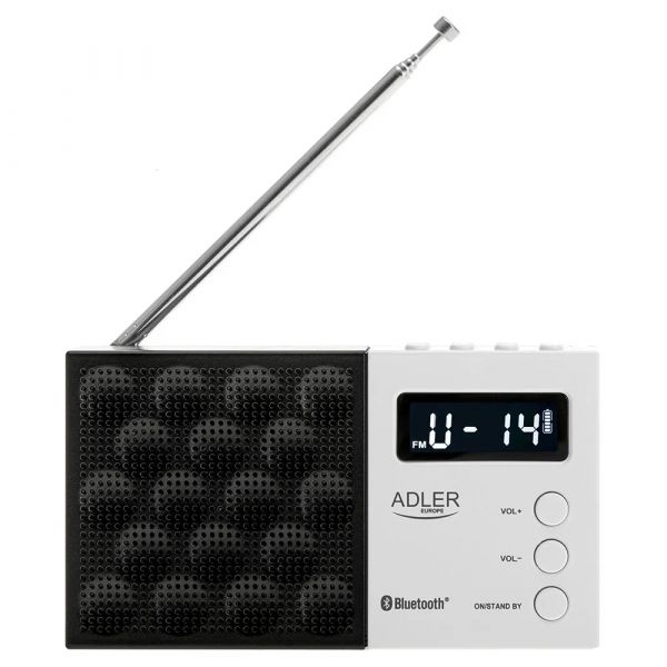 Adler Rádio Digital PLL AM/FM AD 1908 Bluetooth USB SD Preto