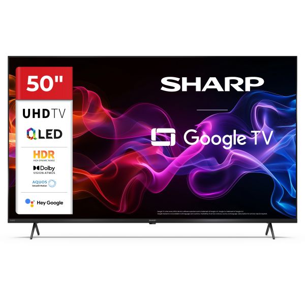 TV Sharp 50" 50HP5265E LED Smart TV Google TV 4K Ultra HD Dolby Vision
