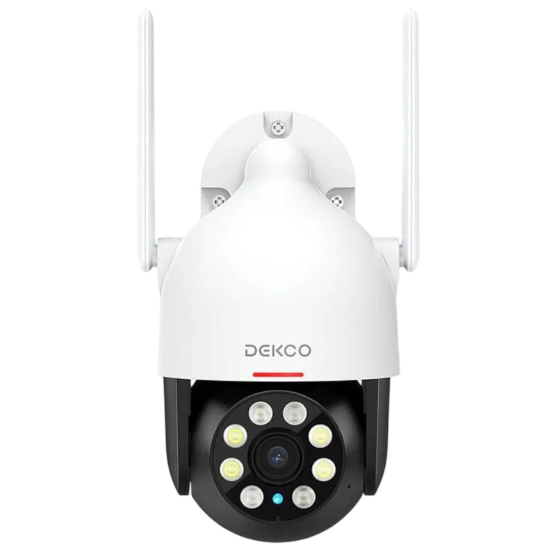 Câmara de segurança IP DEKCO DC5L 2K QHD WiFi visão noturna a cores Google Assistant/Alexa Branco
