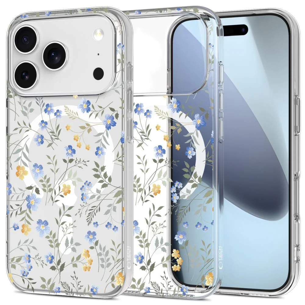 Capa iPhone 17 Pro Max MagSafe FlexAir Margaridas