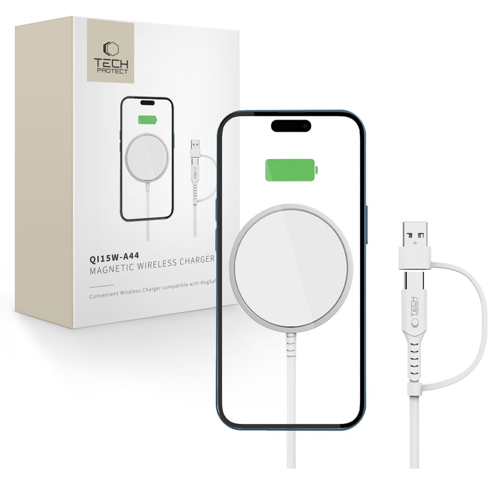 Carregador Wireless MagSafe Tech-Protect Branco