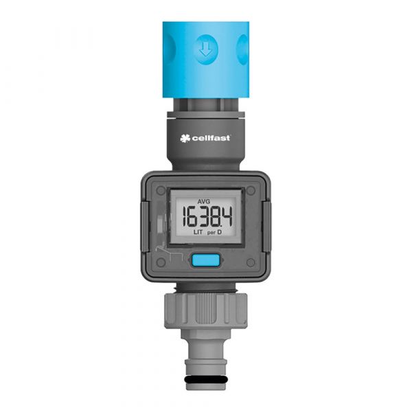 Cellfast Contador de Consumo de Água Ideal Preto 75631 IPX6