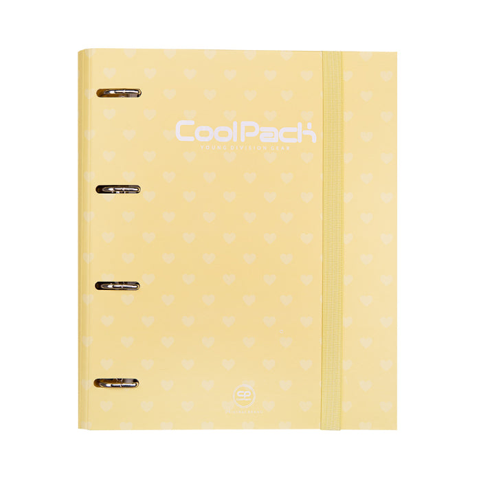 Capa A4 4 Argolas + Folhas + Separadores Limão Pastel