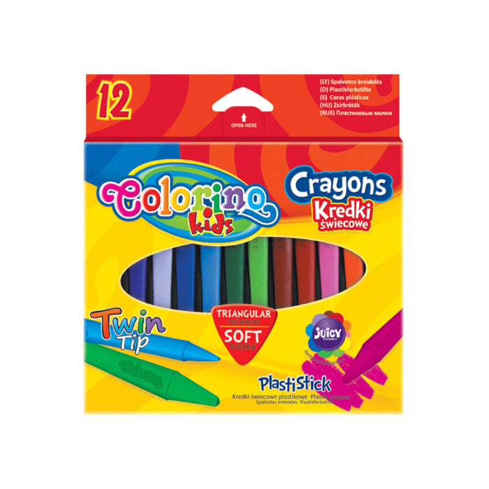 Lápis Cera Triangular 12 Cores