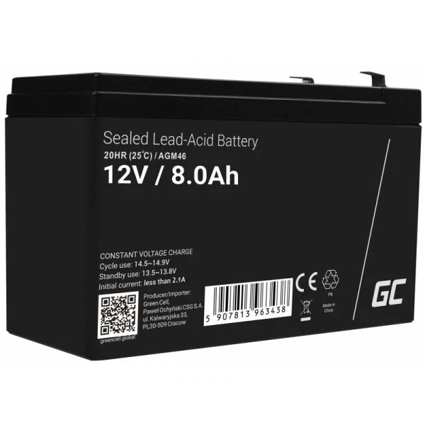 Green Cell Bateria AGM VRLA de Gel 12V 8Ah