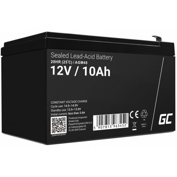 Green Cell Bateria AGM VRLA 12V 10Ah AGM48