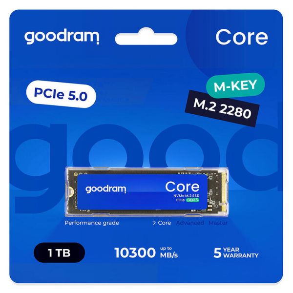 SSD Goodram 1TB Core M.2 2280 PCIe 5.0 x4 NVMe
