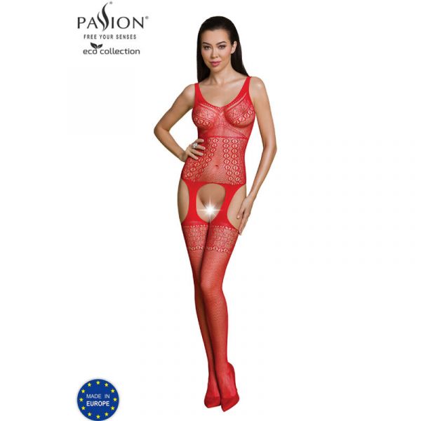 Passion Eco Collection Bodystocking BS010 Red 150x27x213