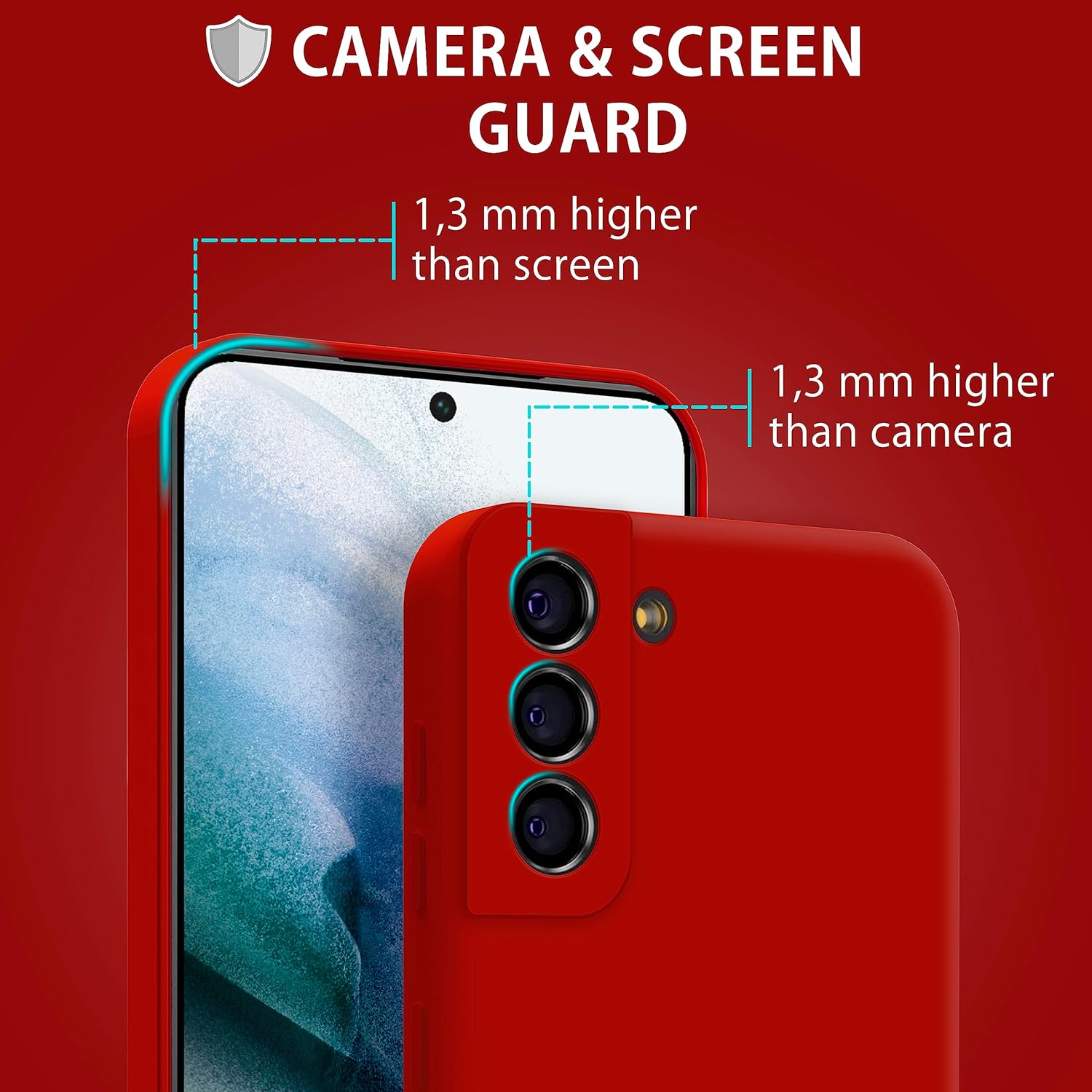 Capa Silicone Líquido Samsung S21 FE Vermelho