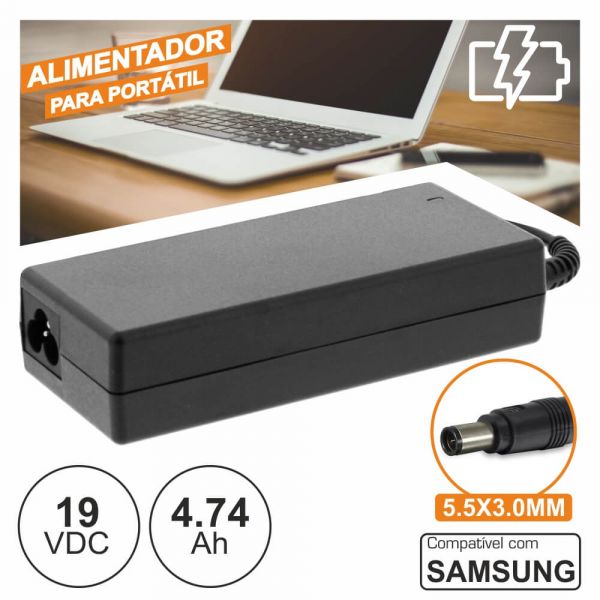 Well Alimentador 110/220VAC - 19VDC 4.7A 90W Samsung