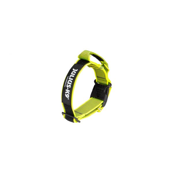Julius K9 Coleira Idc Color & Gray com Pega Amarelo Neon M (40mm)