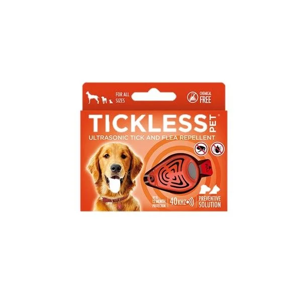 Tickless Ultrassónico Pet Repelente Laranja