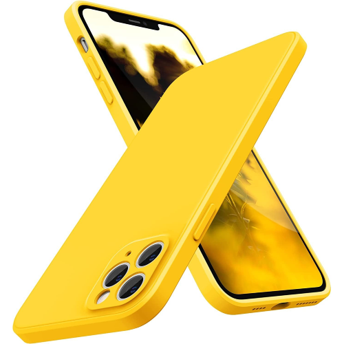 Capa Silicone Líquido 3D iPhone 13 Pro Amarelo