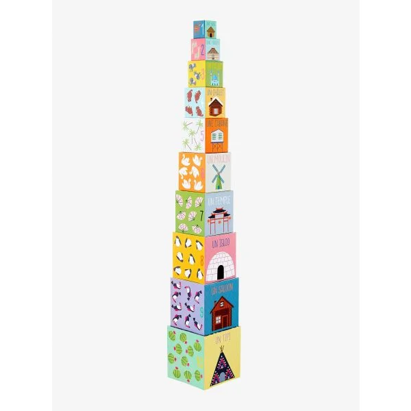 Vertbaudet Pirâmide de 10 Cubos - 6200300106301
