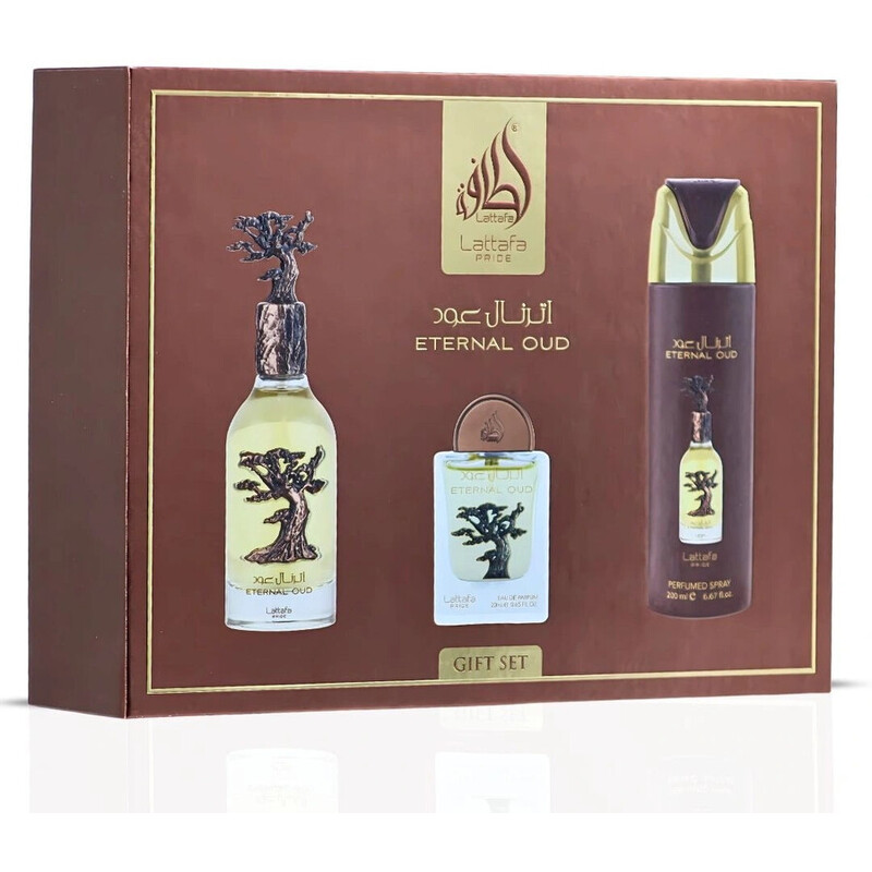 Conjunto Eternal Oud EDP 100 ml, Desodorizante 200 ml a EDP 20 ml