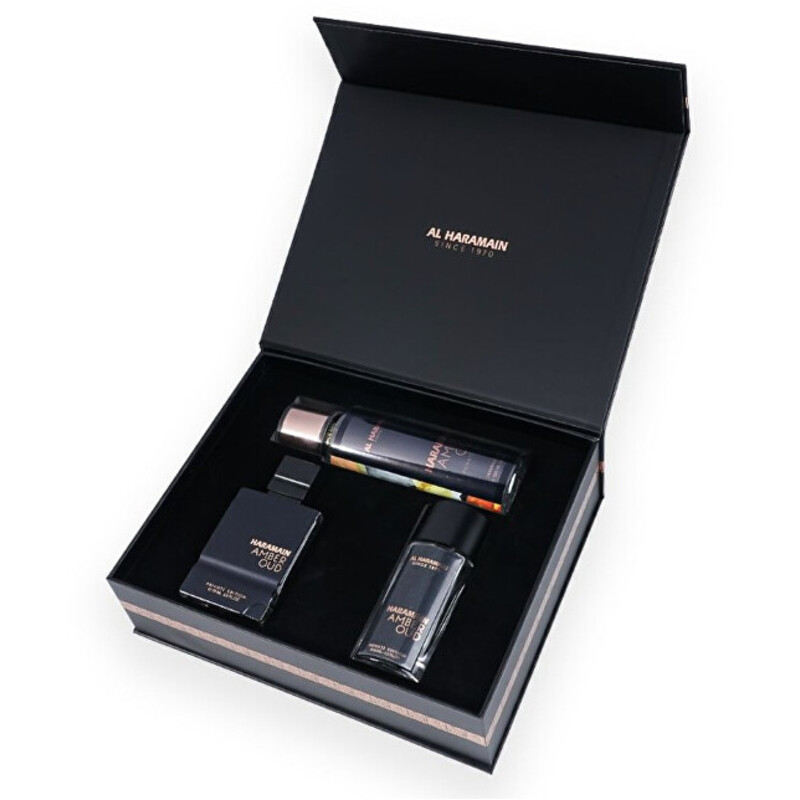 Conjunto Amber Oud Private Edition EDP 75 ml, EDP 30 ml a tělový závoj 250 ml