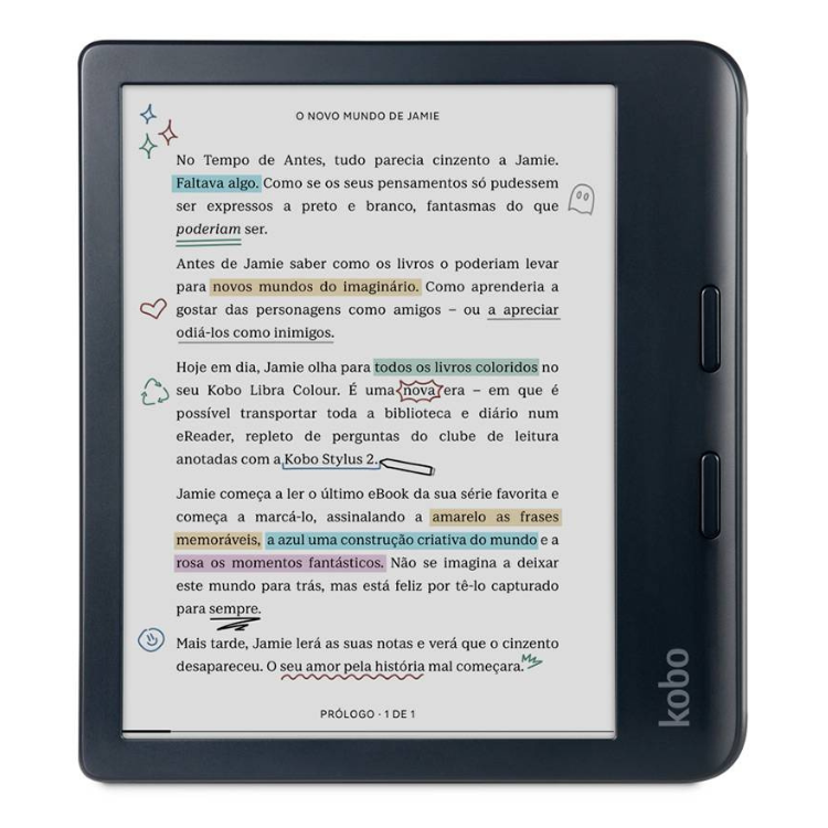 eReader Kobo Libra Colour 7" 32GB Wi-Fi Preto