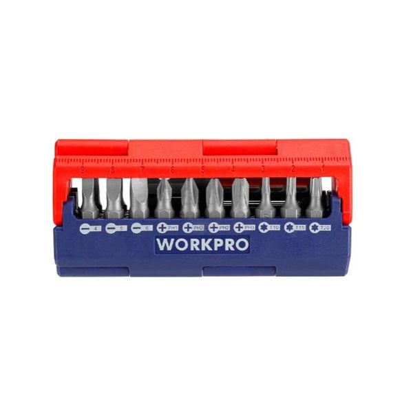 WORKPRO Jogo de Pontas 21040 Chave de Parafusos 13 Peças Métrica Preto