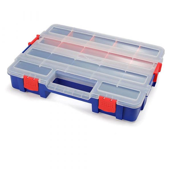 WORKPRO Organizador de Compartimento Empilhável 38.2 x 30 x 6.2 cm 18 Divisões Preto