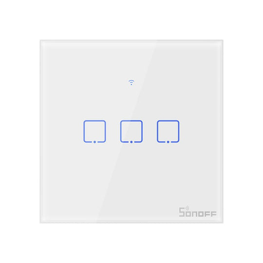 Sonoff T0EU3C-TX Branco - Interruptor de Parede Táctil Triplo WiFi