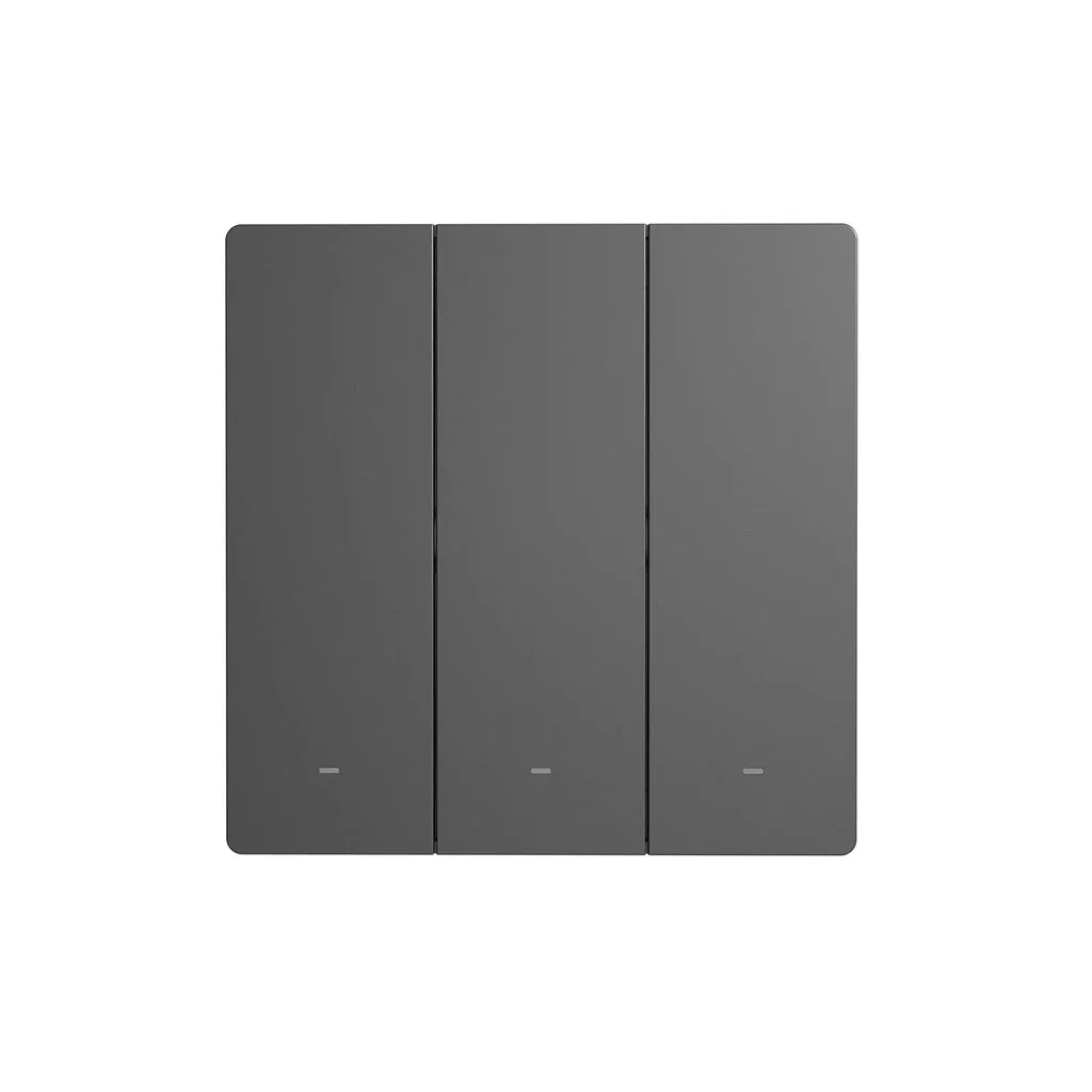 Sonoff M5 Interruptor Inteligente Pressão de 3 canais 86mm Cinza WiFi - Sonoff M5-3C-86