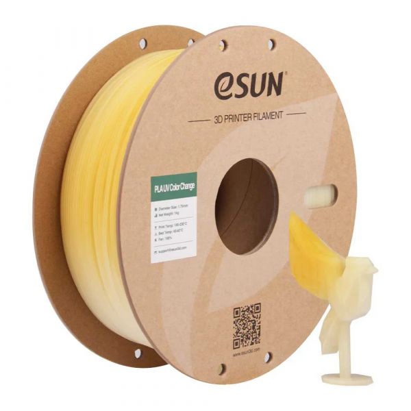 eSUN Filamento para Impressora 3D PLA UV Color Change 1.75mm 1Kg Amarelo