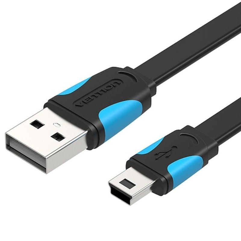 Cabo Vention VAS-A14-B050 USB 2.0 | Mini USB Macho | 50cm | Azul E Preto