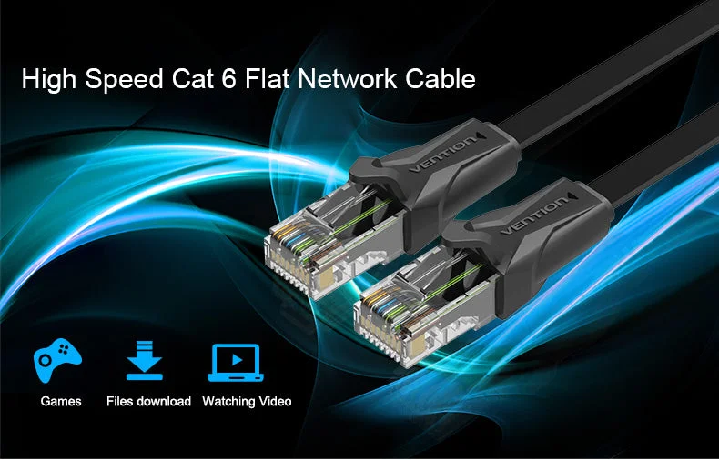Vention IBABL Cabo de Rede Preto 10 M Cat6 U/Utp (Utp)