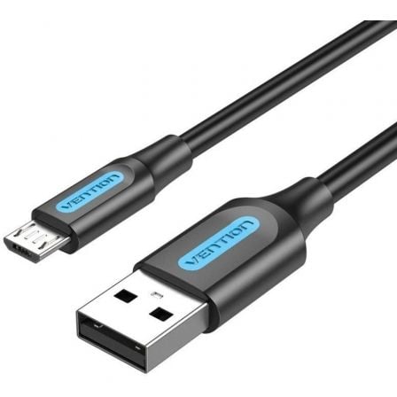 Cabo USB 2.0 Vention / Macho - MicroUSB Macho / Até 60W / 480Mbps / 2m / Preto / VEN-CAB_COLBH
