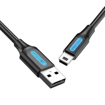 Cabo USB 2.0 Vention / Preto / 2m / MiniUSB Macho / 10W / 480Mbps / VEN-CAB_COMBH
