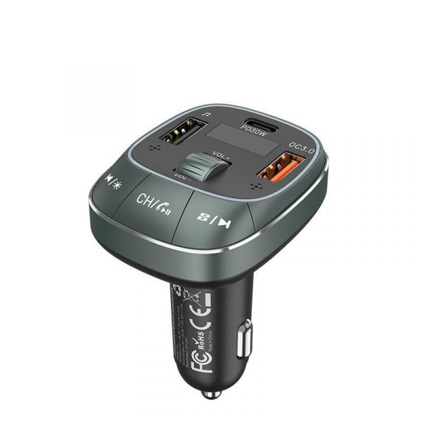 Vention FFLB0 Transmissor FM/MP3/Bluetooth USB/USB-C 30W Preto