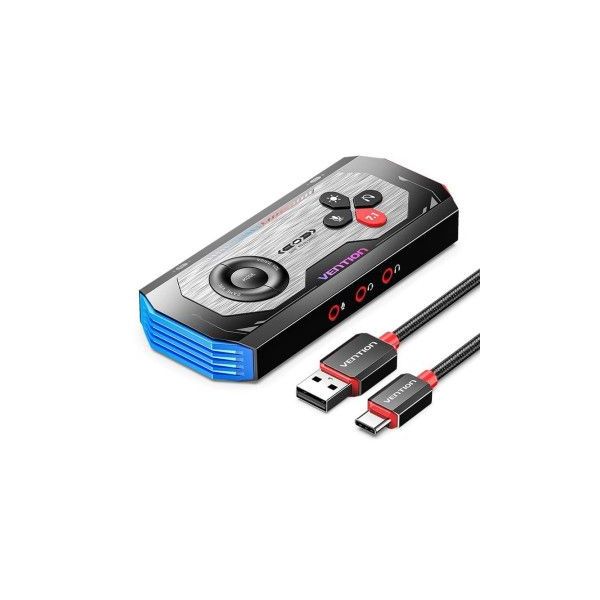 Vention CVAB0 Placa de Som Gaming USB Type-C Preto