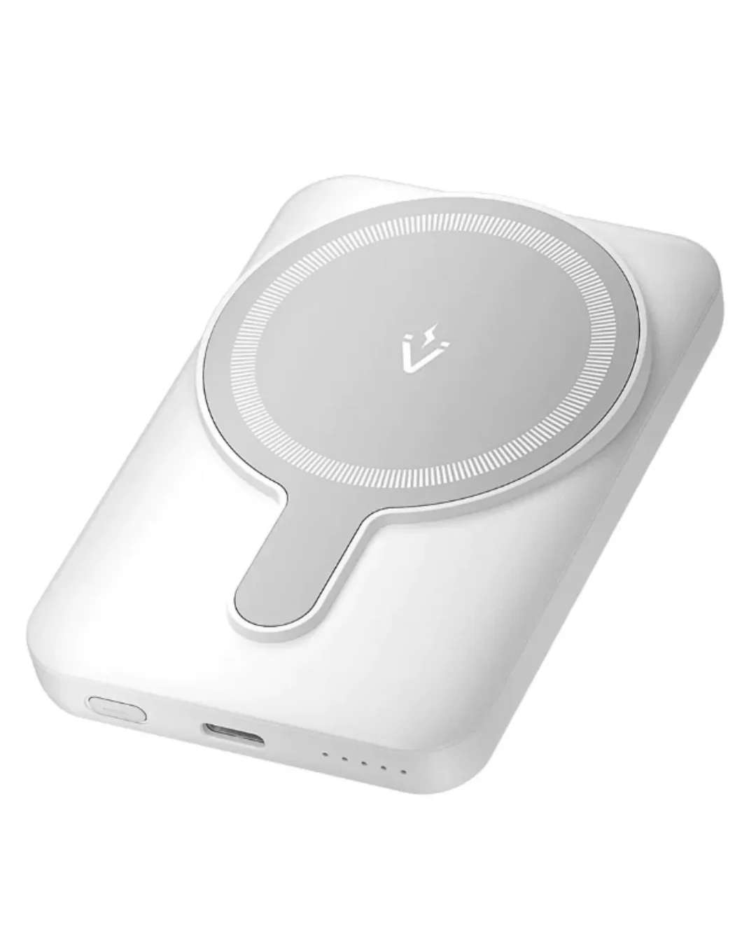 Bateria Powerbank Magnética Vention 5000mAh 20W USB-C + Wireless Branca