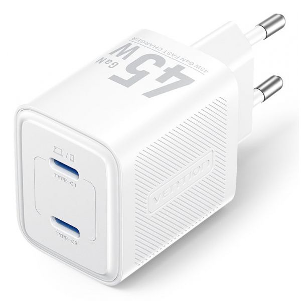 Vention FEFW0-EU Carregador GaN 45W Branco