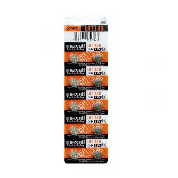 Maxell Pilha Alcalina 1.5V LR1130 LR54 Blister 2 Un.